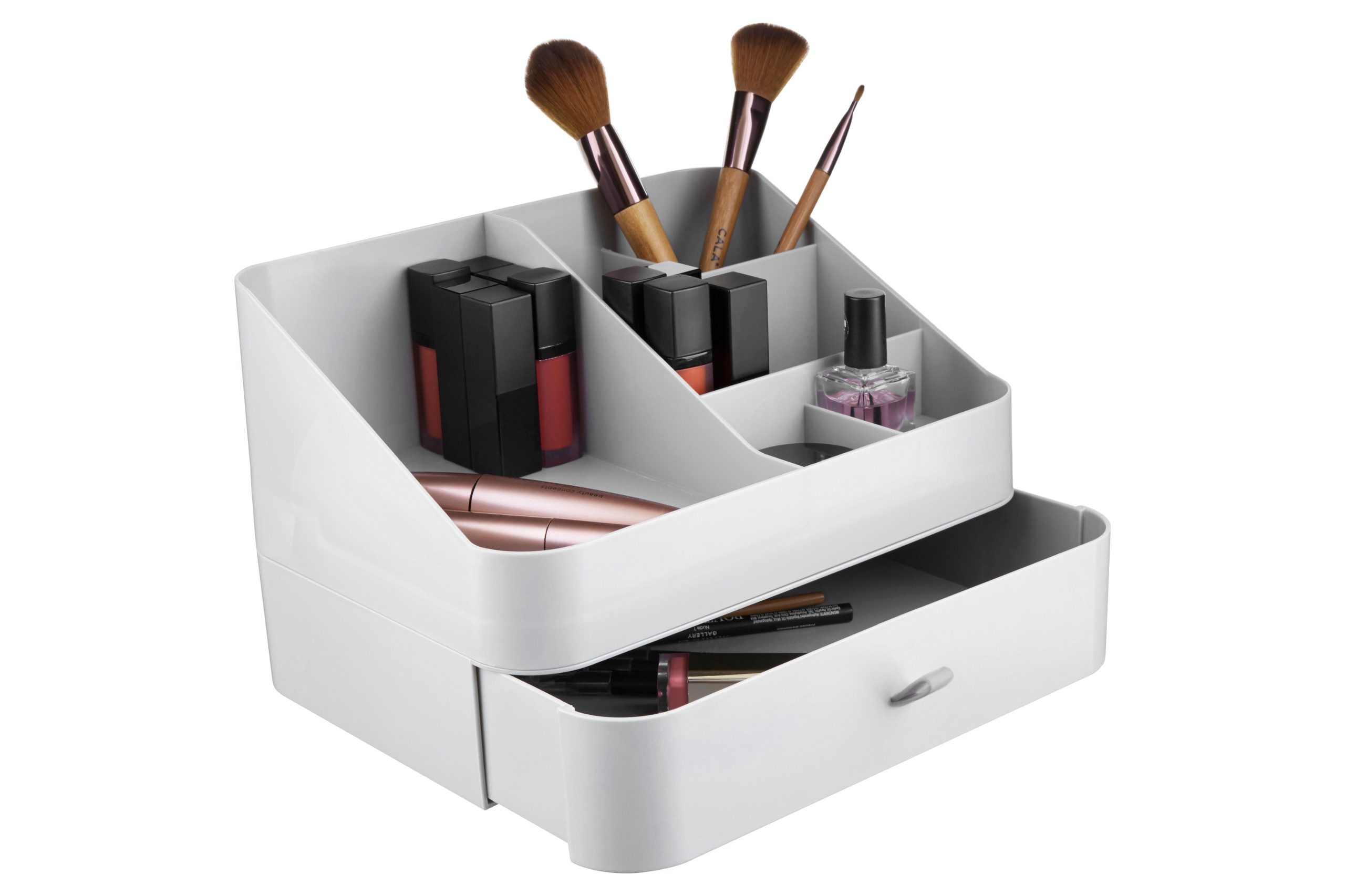 Ample Storage Six Compartment Cosmetics Organiser, Elegant Makeup Organiser, Versatile Makeup Organizer