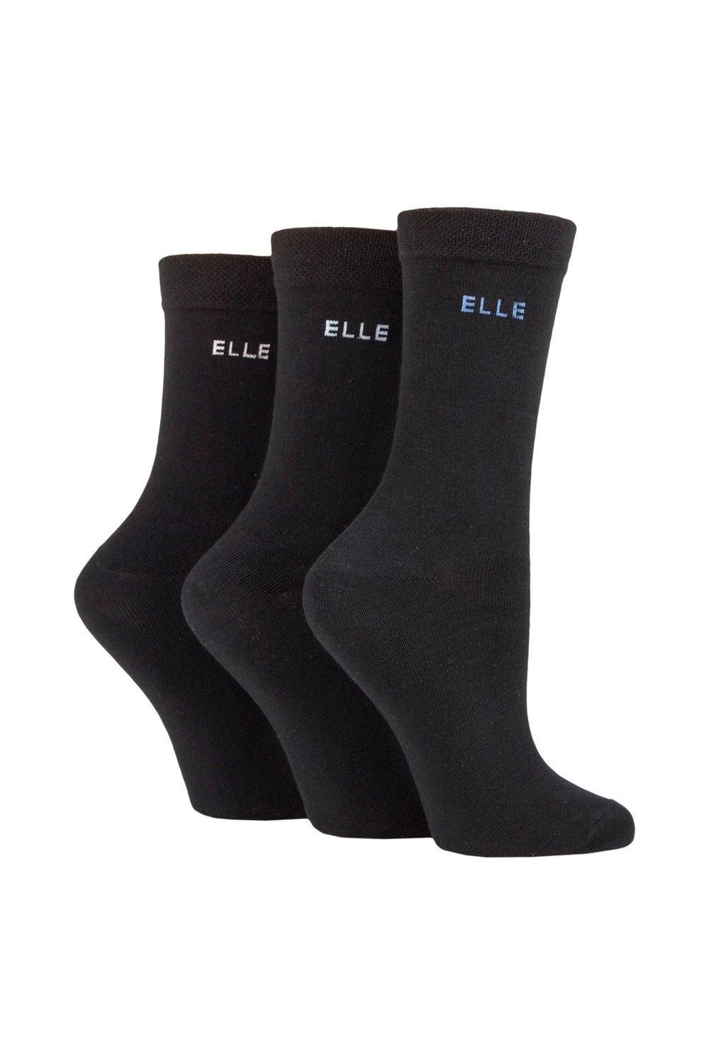 3 Pair Plain, Striped and Patterned Cotton Socks with Hand Linked Toes