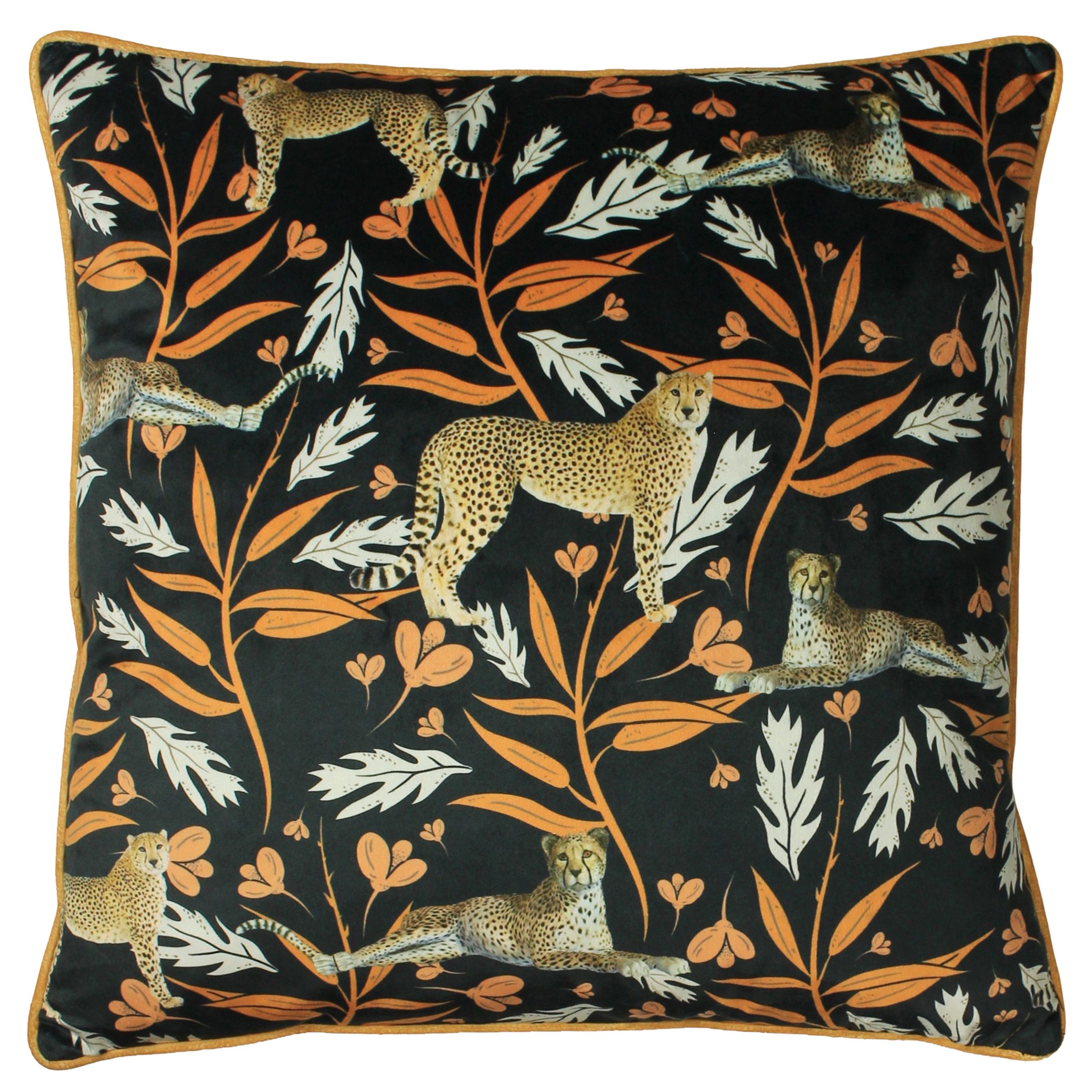 Tribeca Leopard Printed Piped Cushion