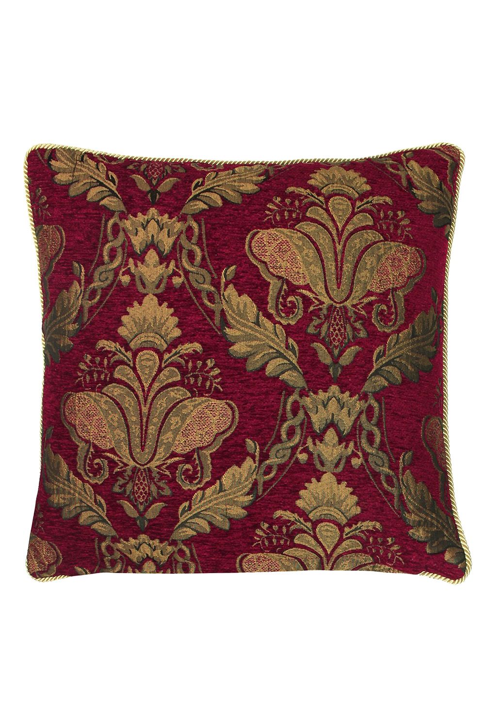 Shiraz Traditional Jacquard Pipe Trimmed Large Cushion