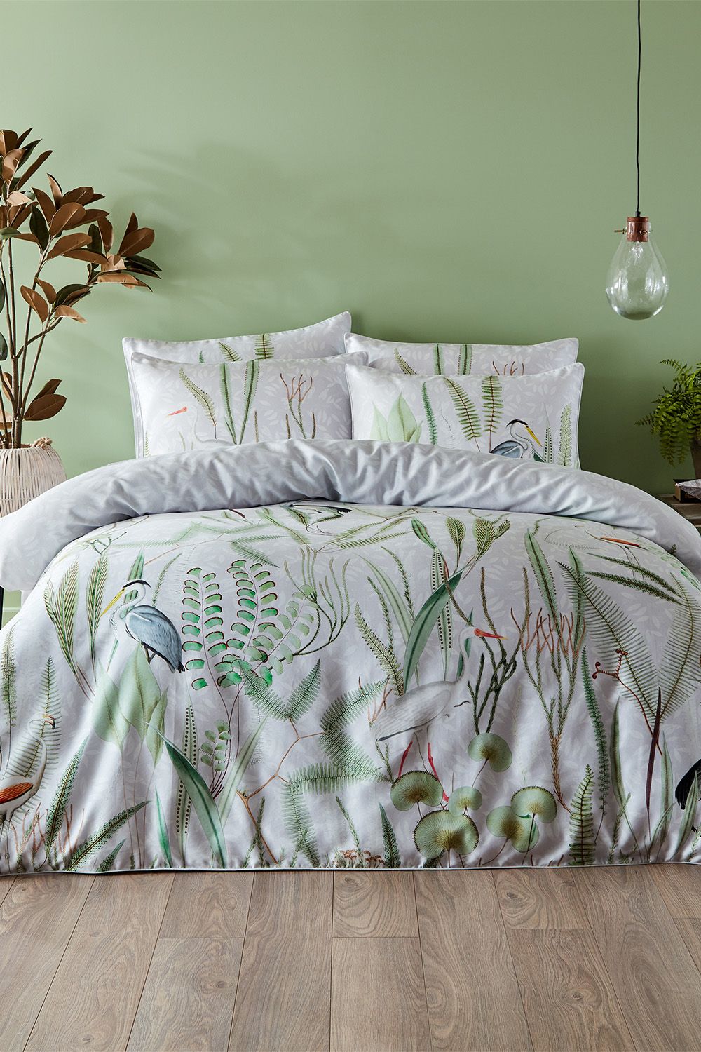 Aaliyah Botanical 100% Cotton Duvet Cover Set