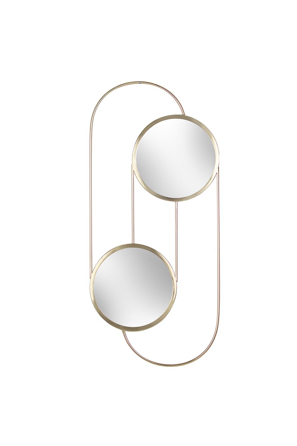 Abstract Double Round Circular Wall Mirror
