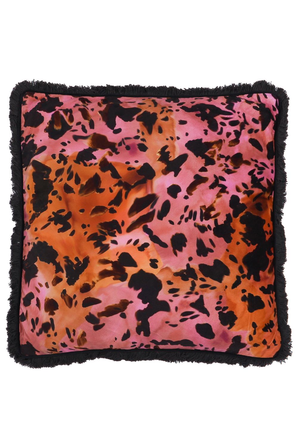 Colette Animal Satin Fringed Polyester Filled Cushion