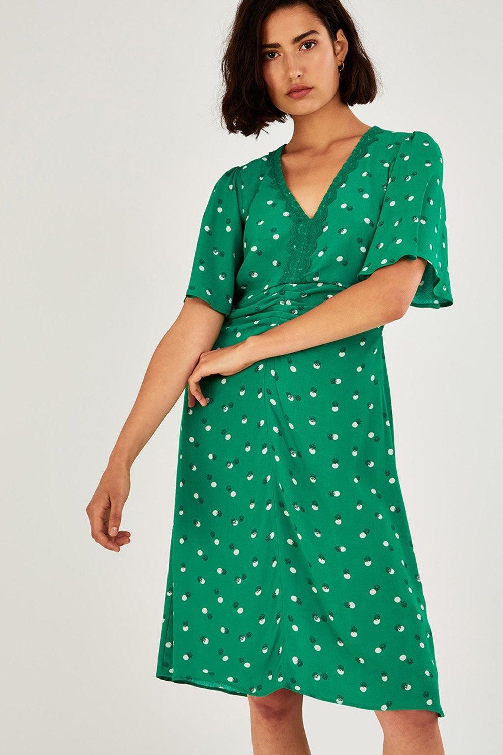 'Aoife' Spot Print Tea Dress