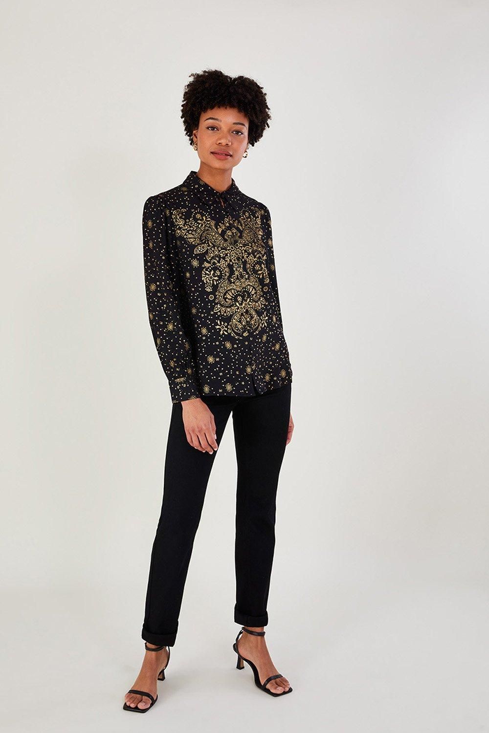 'Libra' Foil Placement Shirt