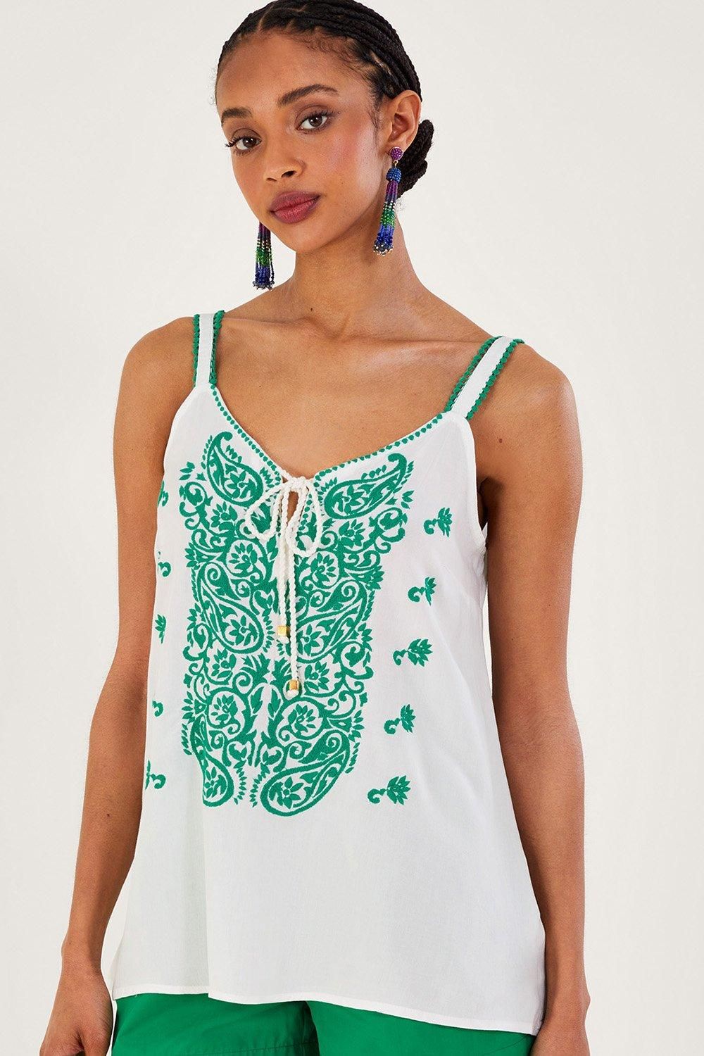Embroidered Cami Top
