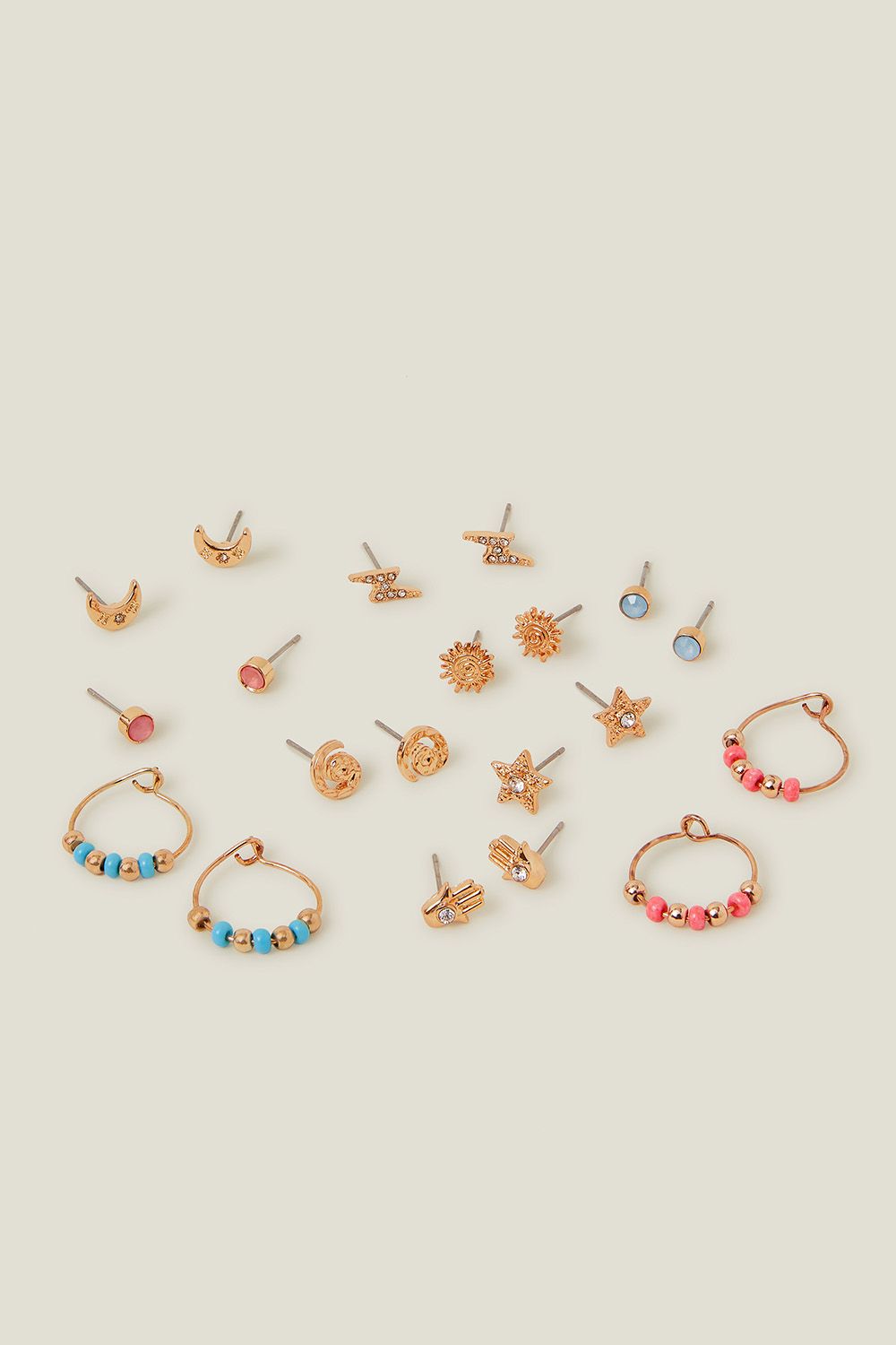 10-Pack Celestial Stud and Hoop Earrings
