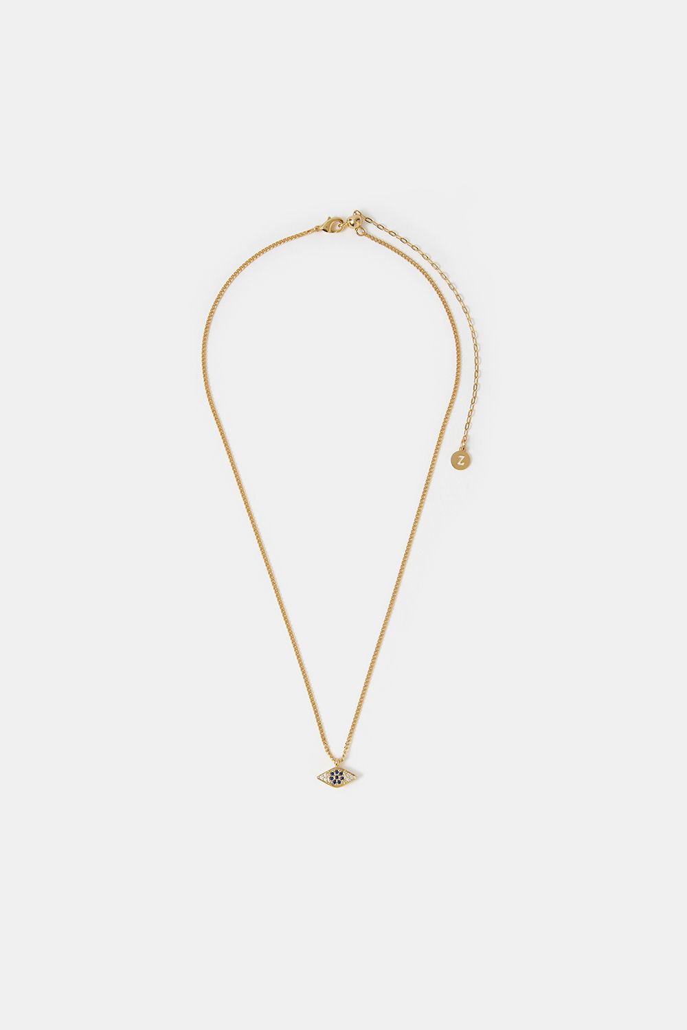 14ct Gold-Plated Evil Eye Charm Necklace