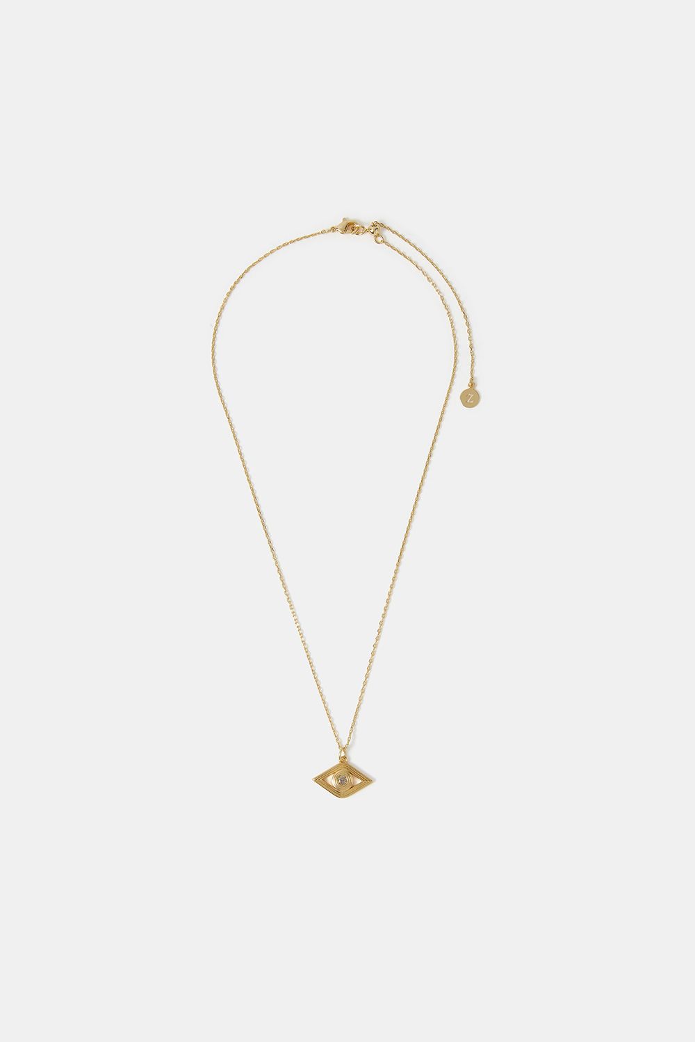 14ct Gold-Plated Evil Eye Pendant Necklace