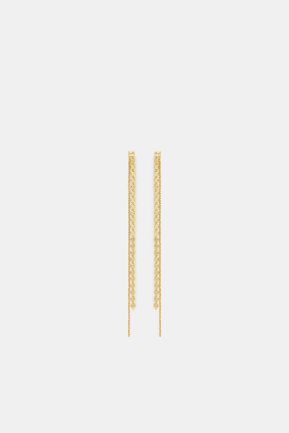 14ct Gold-Plated Chain Drop Earrings