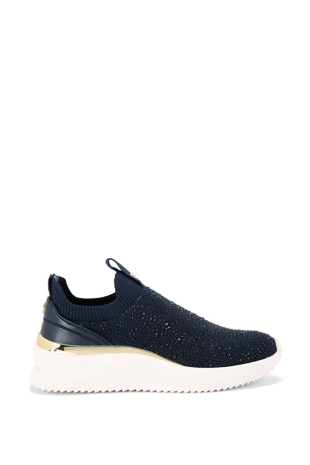 'Layla Knit Slip On Bling' Fabric Trainers