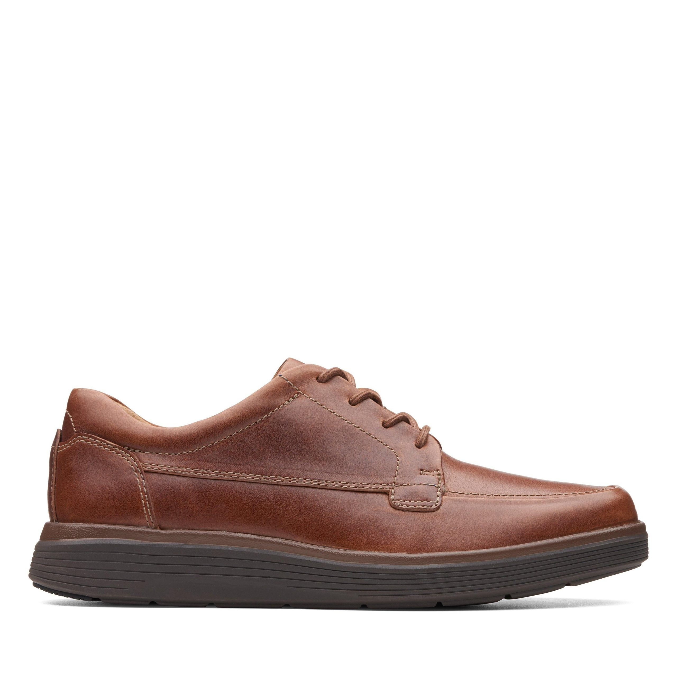 Un Abode Ease Dark Tan Leather Slip Ons