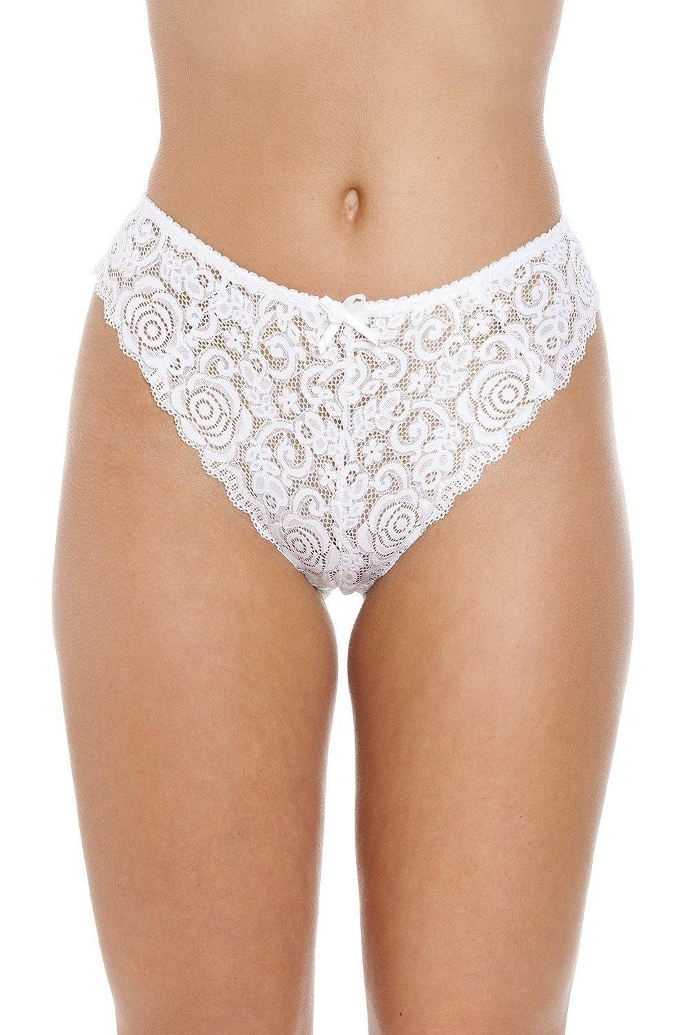 Three Pack Floral Lace Melody Thong