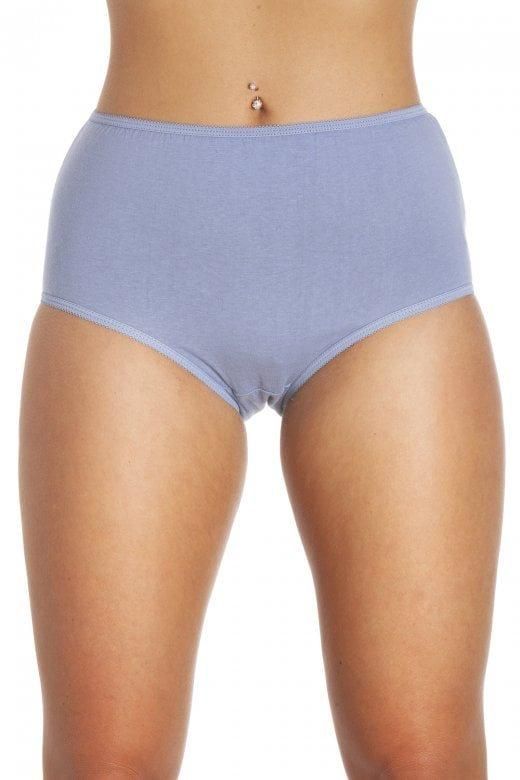 Four Pack Mixed Print Cotton Full Maxi Briefs