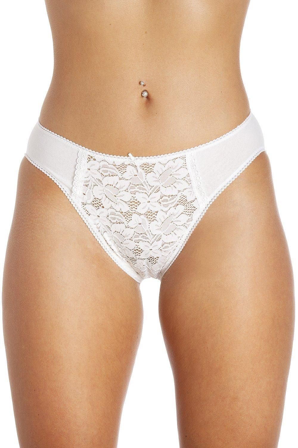 Three Pack Lace Front HI-Leg Briefs