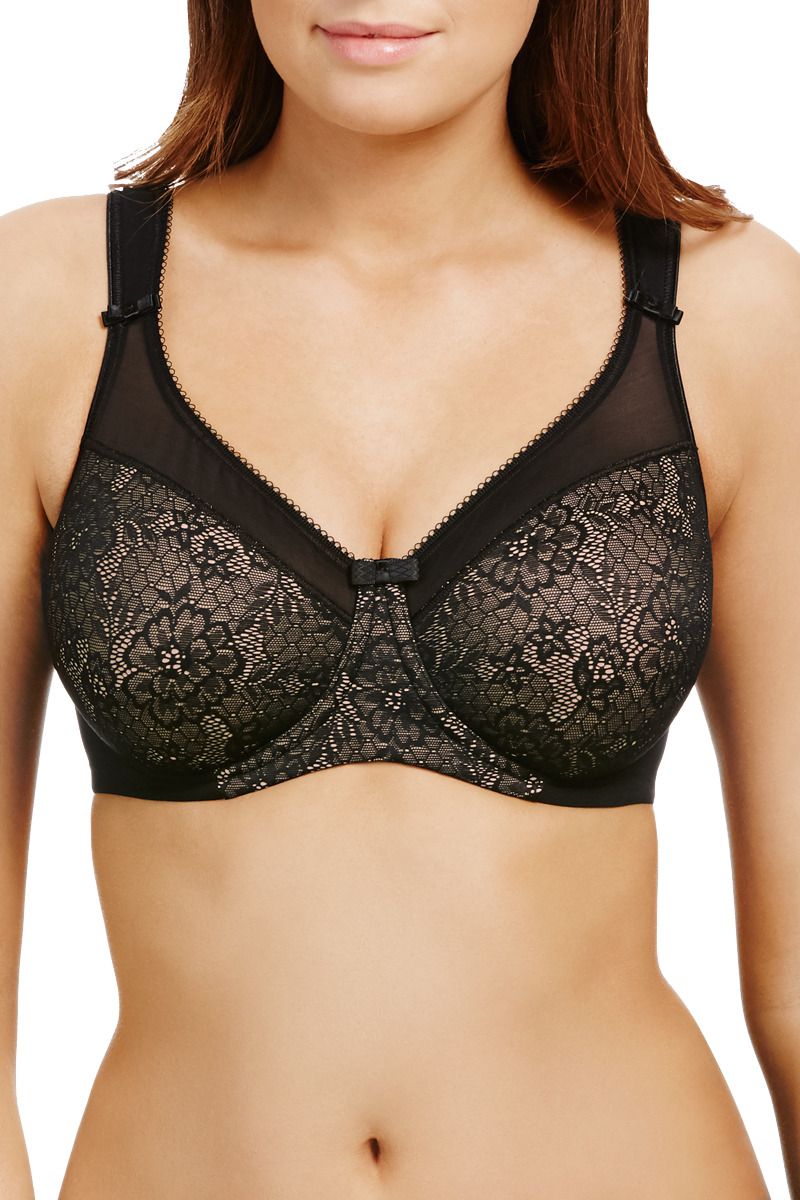 Beauty Lace Underwired Smoothing Bra - Black