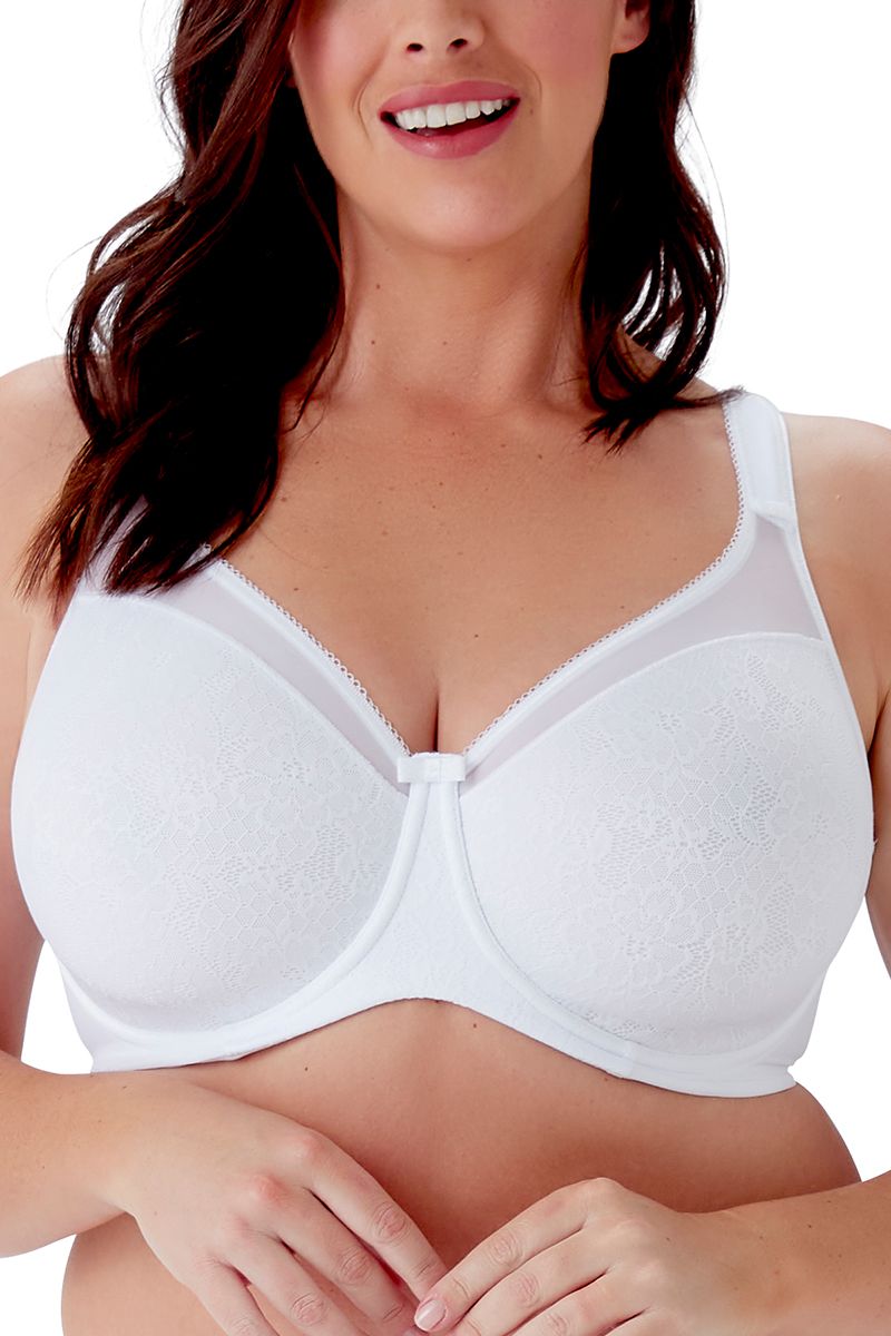 Beauty Lace Underwired Smoothing Bra - White