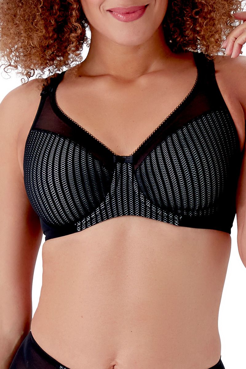 Beauty Stripe Smoothing Bra - Black