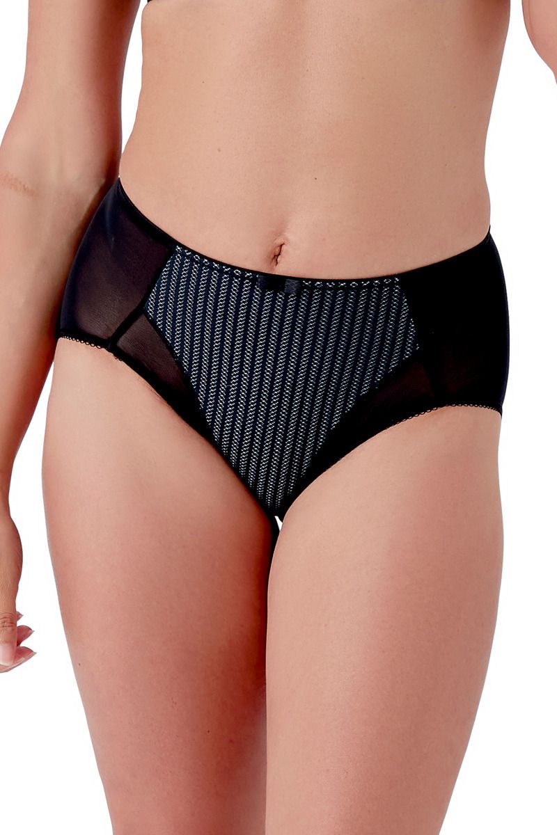 Beauty Stripe Deep Brief - Black