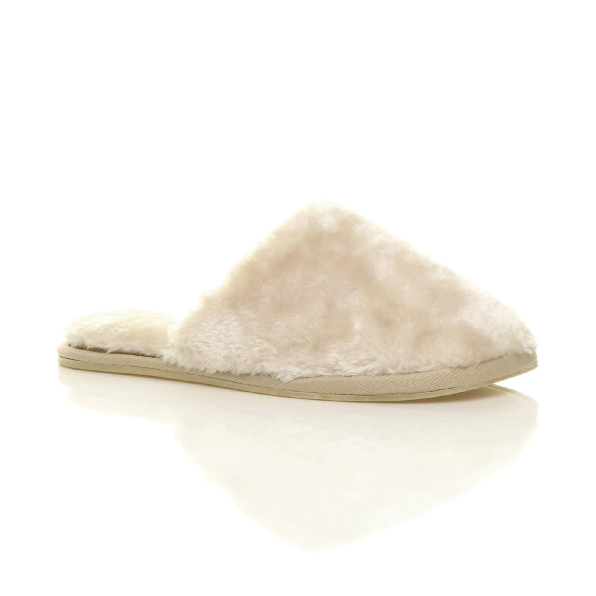 Flat Heel Faux Fur Slippers
