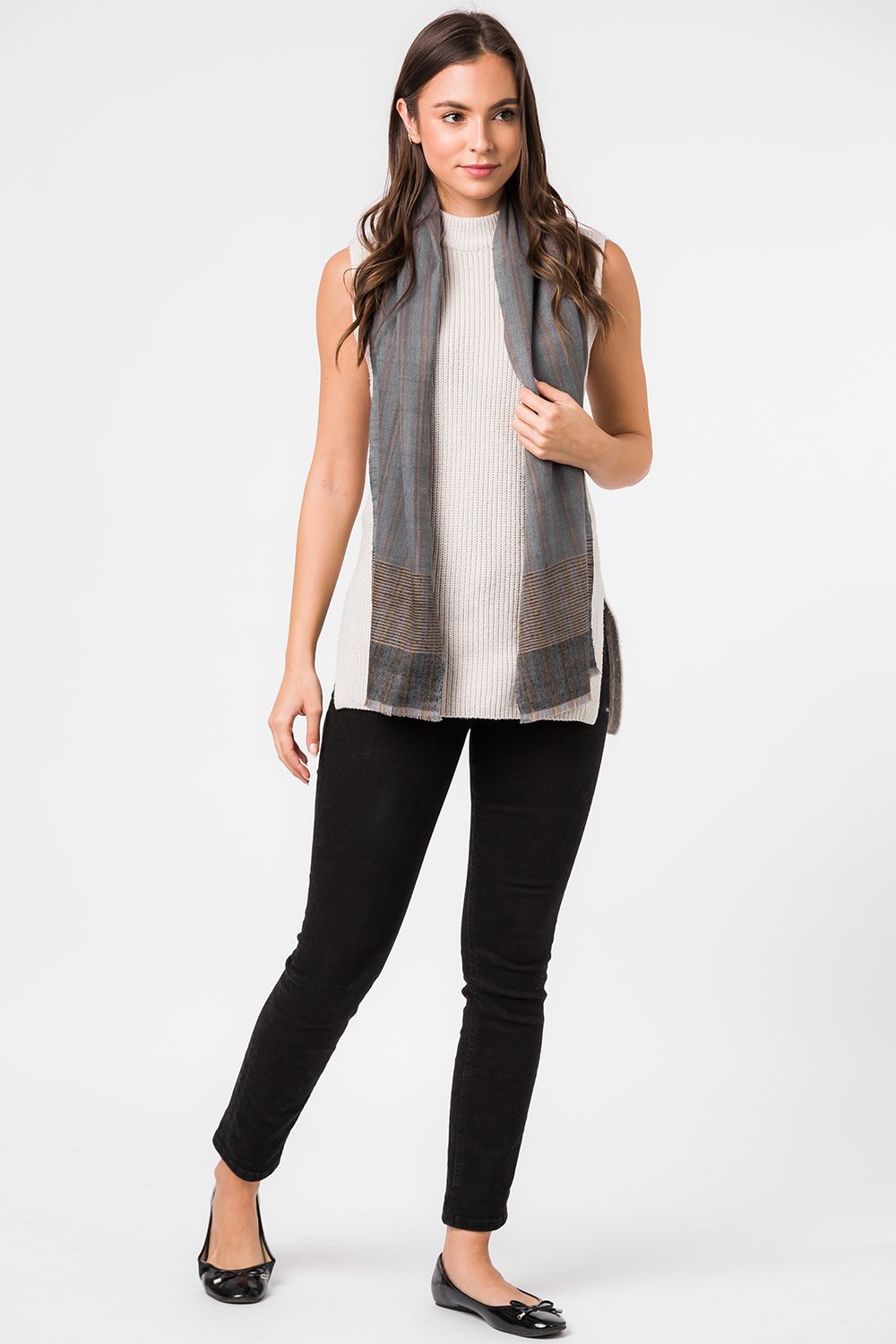 'Aspect' Cashmere & Merino Wool Scarf