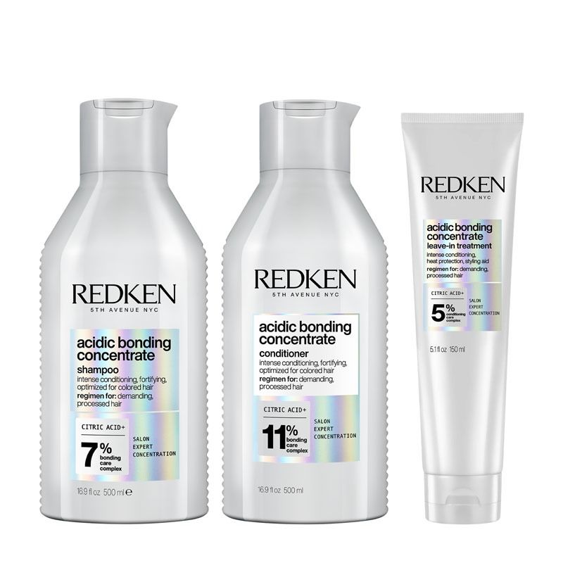 Acidic Bonding Concentrate Shampoo 500ml, Conditioner 500ml and Leave-In Treatment 150ml & Bond Repair Supersize Bundle