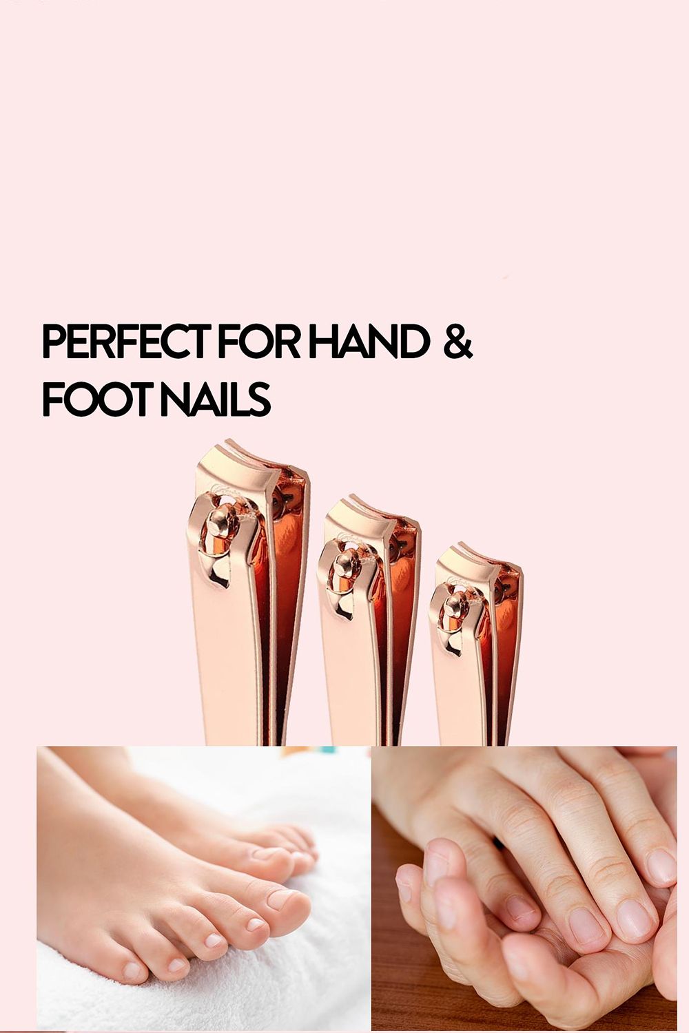 'Nail Clippers' Stainless Steel Nail Cutter, Set of 3