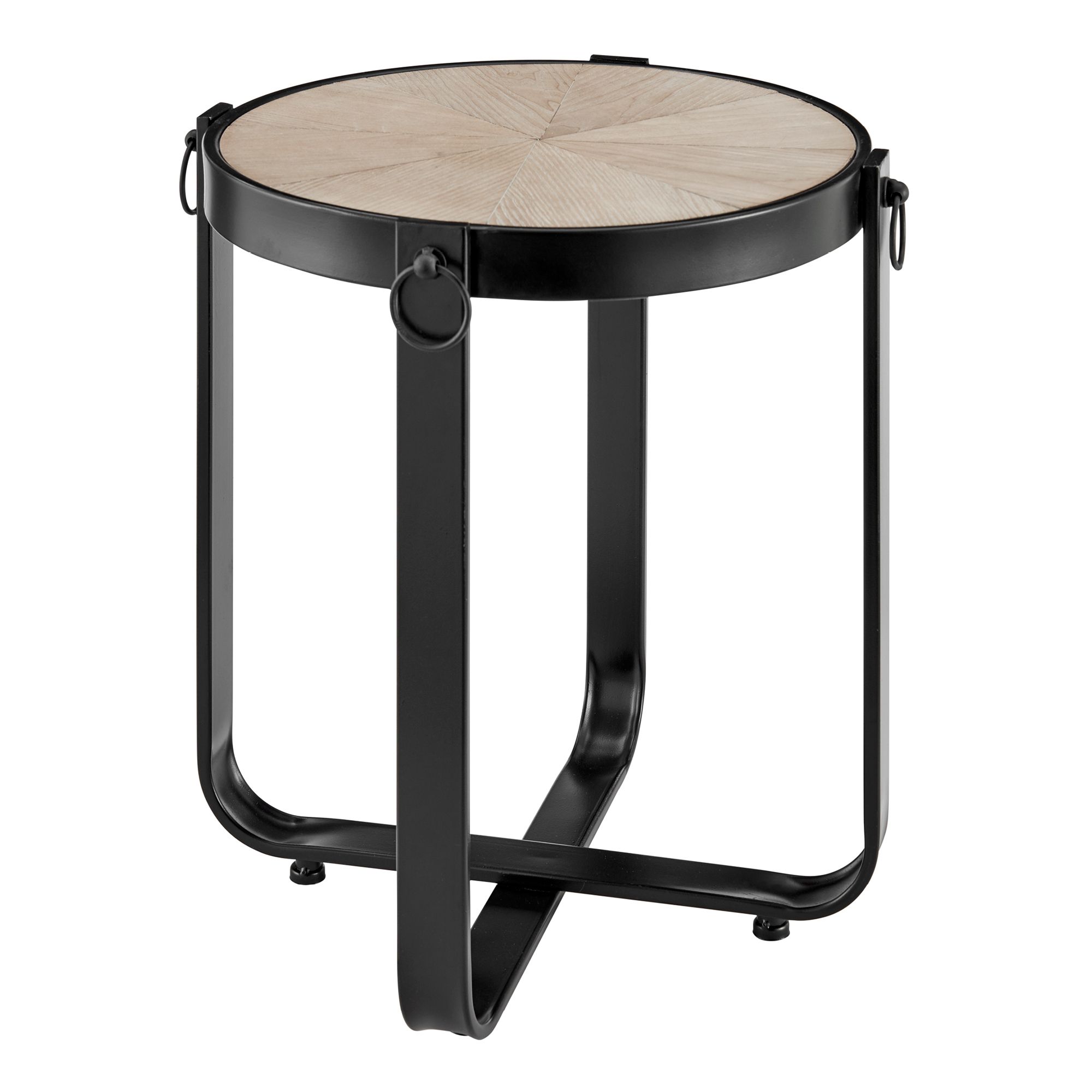 Kori Wood/Metal Round Side Table
