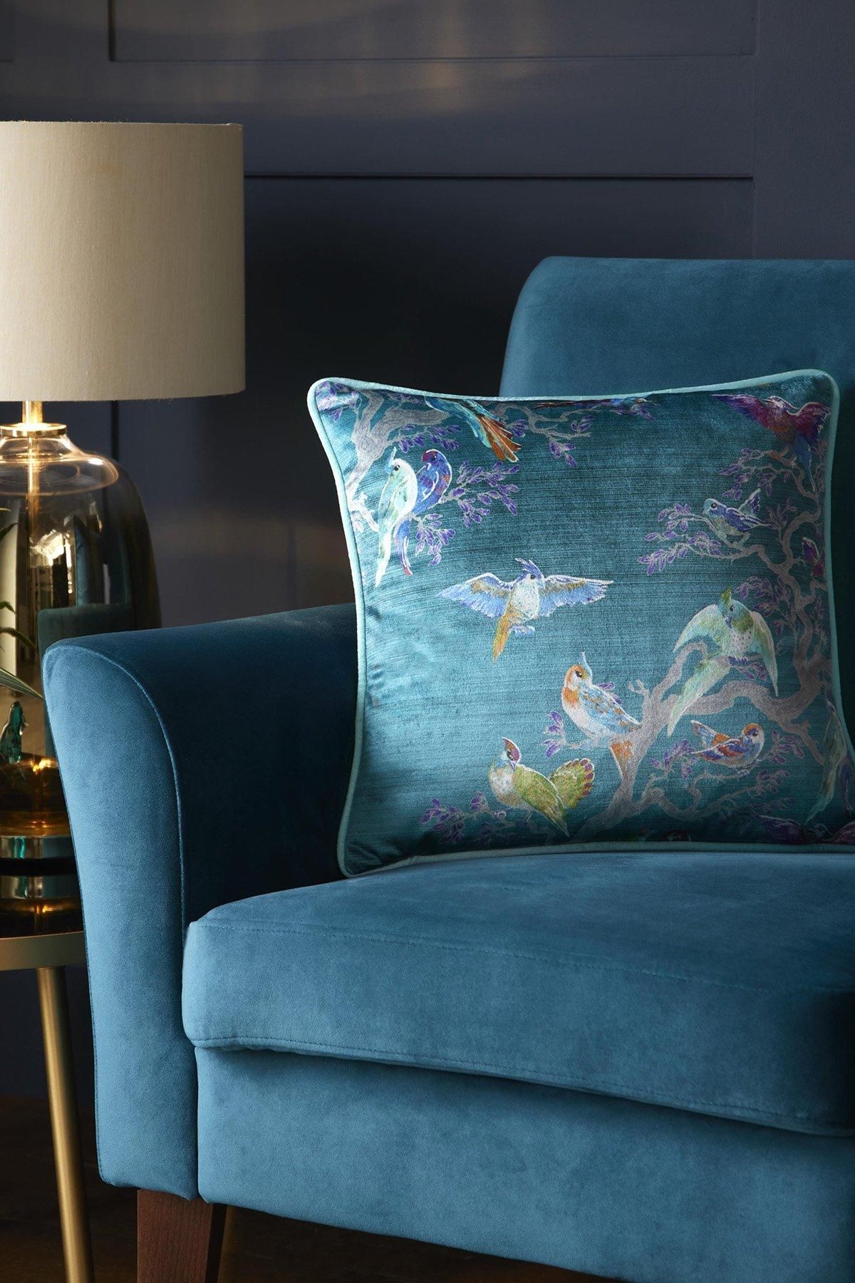 'Birdity Absurdity' Soft Touch Velvet Filled Cushion