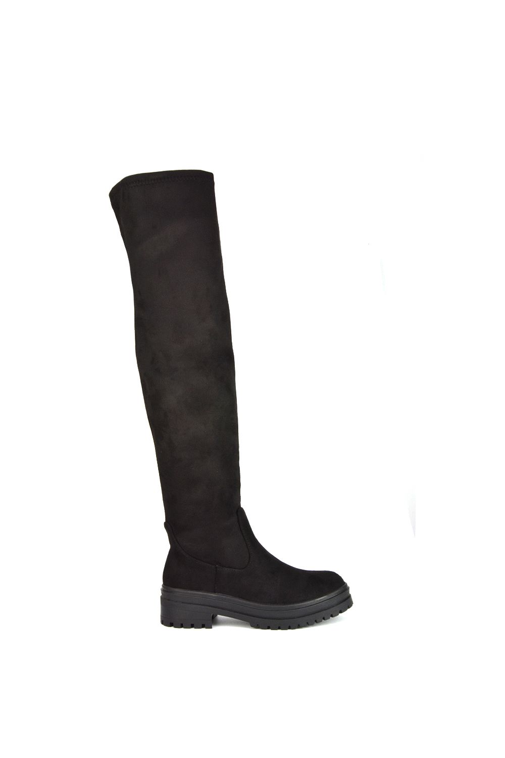 'Rosalia' Flat Chunky Sole Over the Knee Thigh High Long Boots