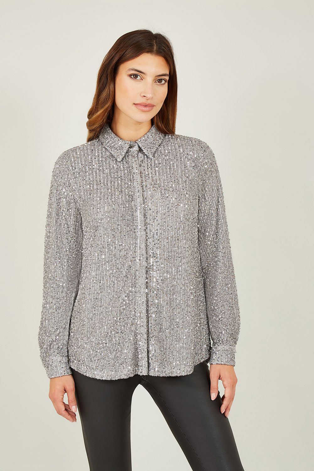 Silver Sequin Shirt