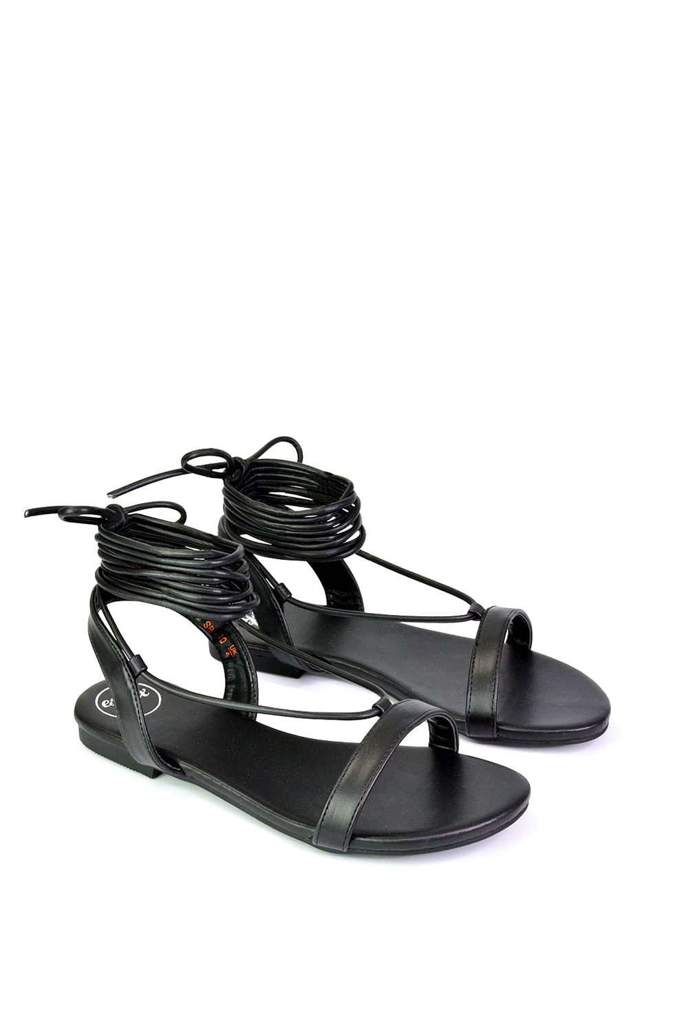 'Arlie' Strappy Lace Up Flat Sandals