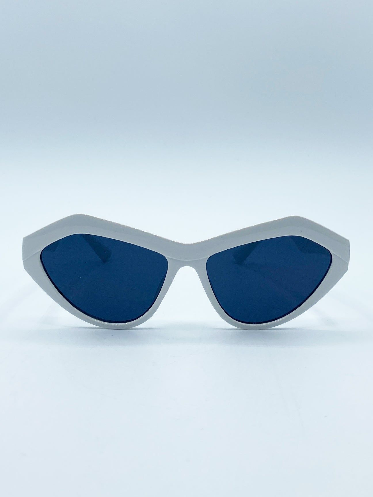 Angular Sunglasses in White