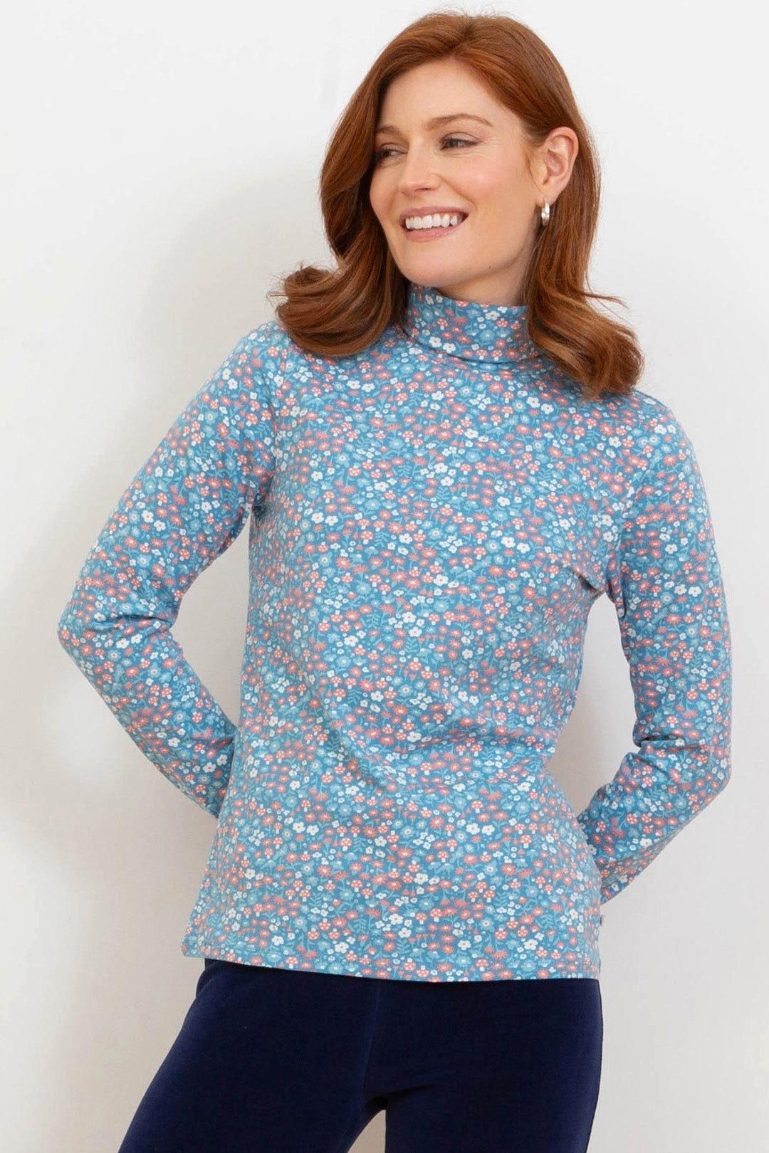 Crawford Organic Cotton Roll Neck Jersey Top