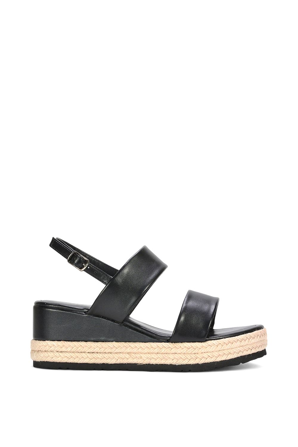 'Ally' Low Heel Platform Wedge Espadrill Slingback Sandals