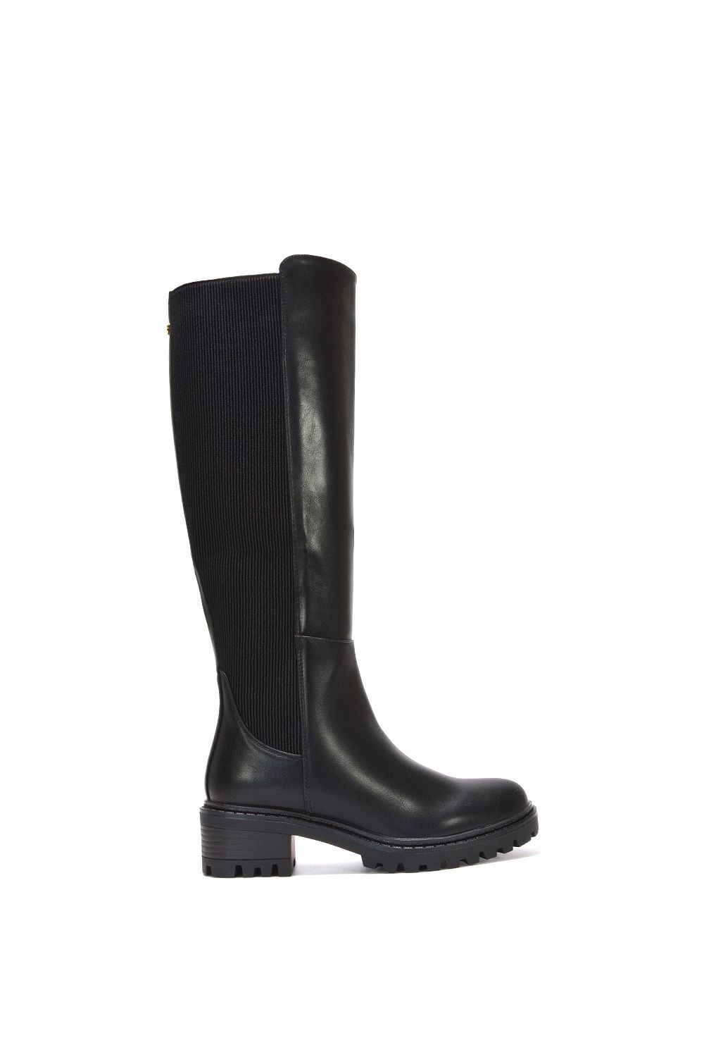 'Afton' Chunky Low Block Heel Stretchy Knee High Boots
