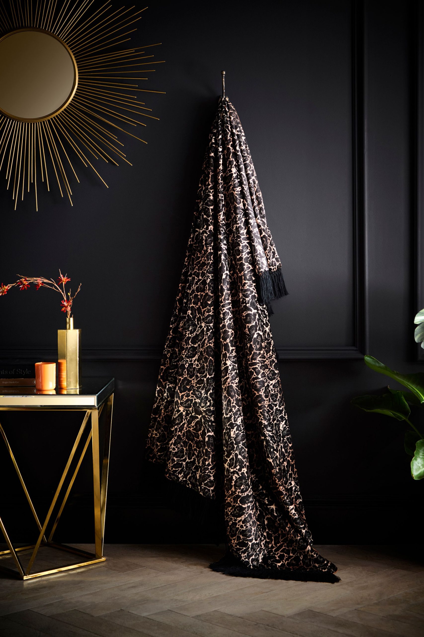 'Josephine' Leopard Print Velvet Throw