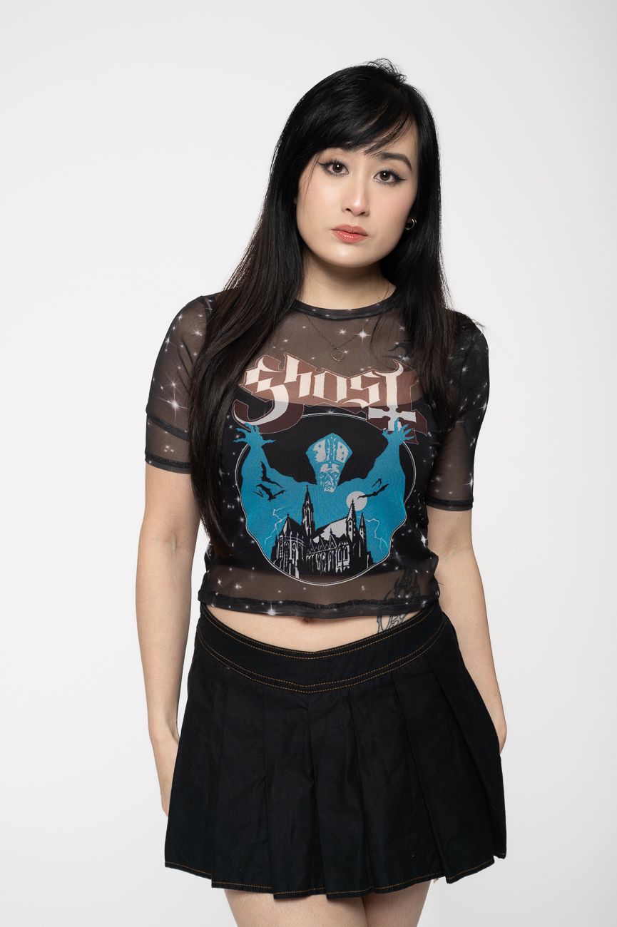 Opus Eponymous Mesh Crop Top