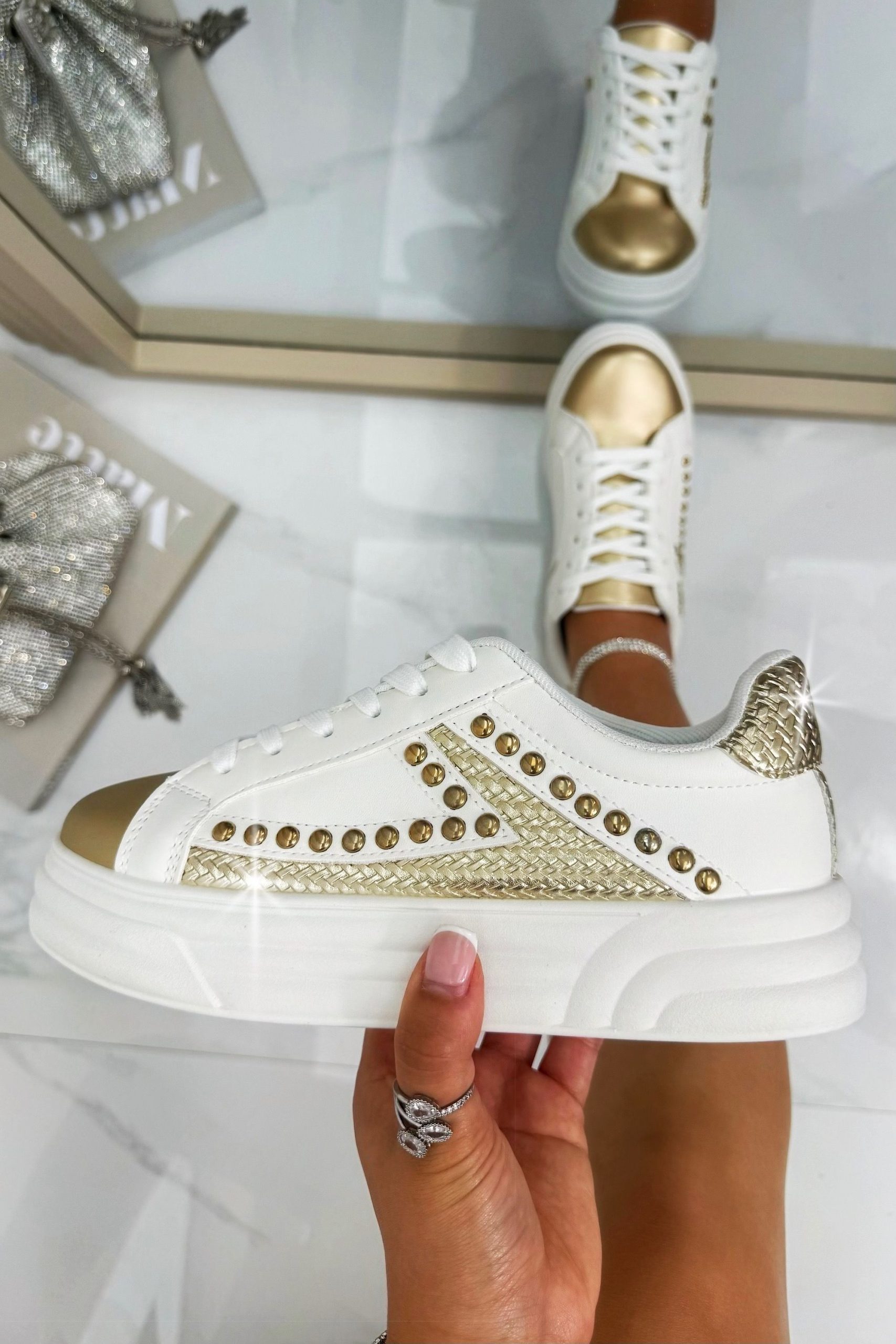 Sparkly Shine Studded Trainers