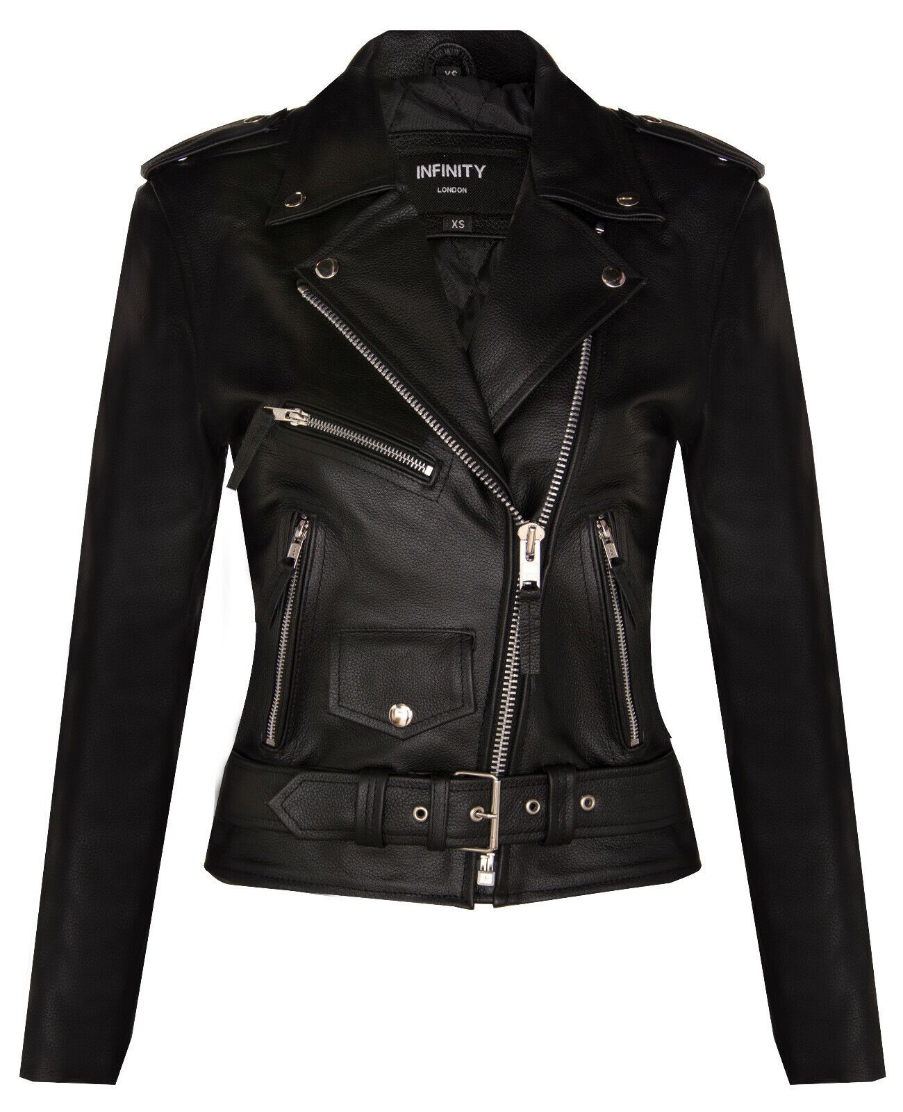 Cowhide Leather Biker Jacket-Mansfield