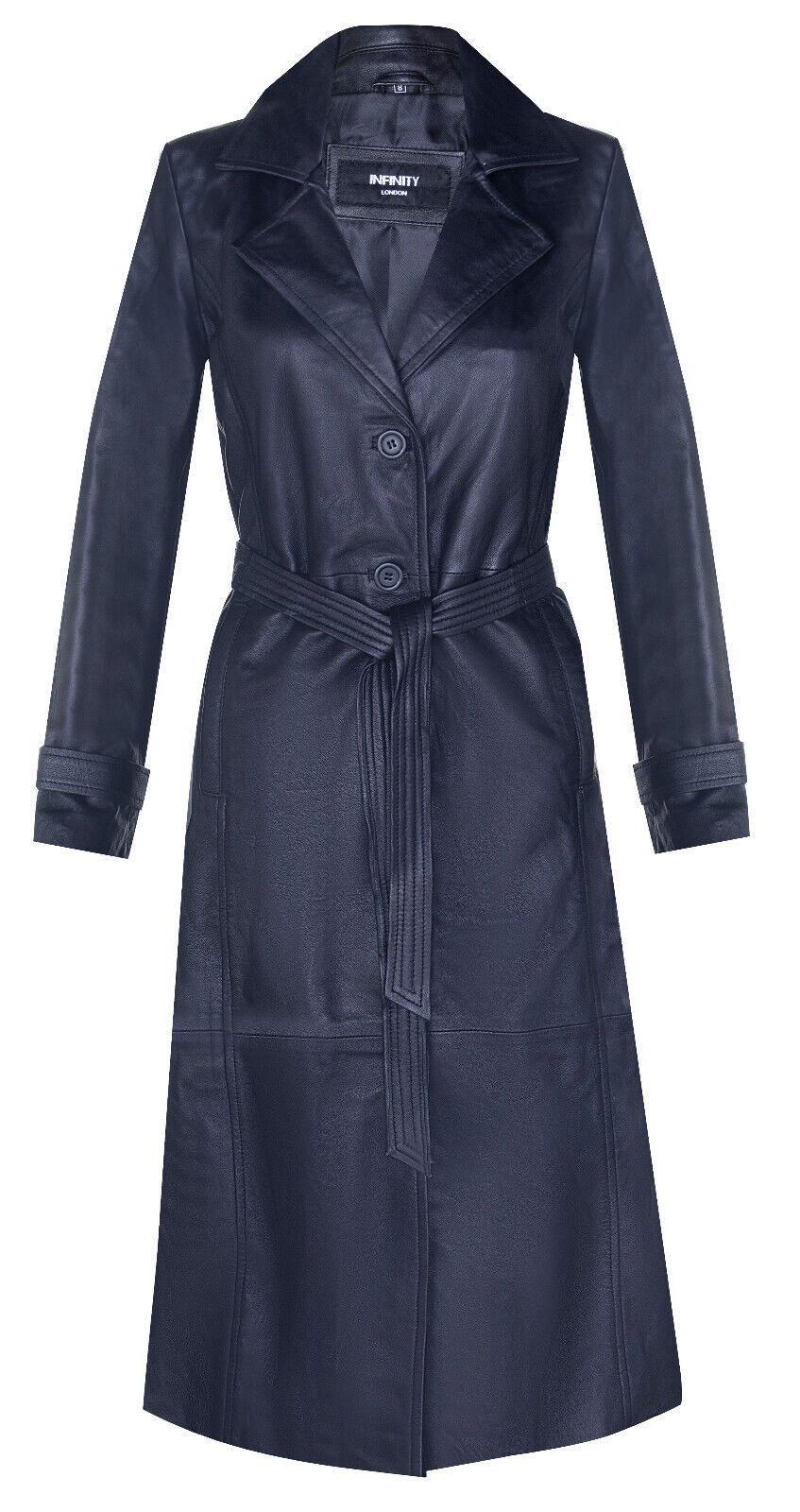 Long Length Tie Belt Trench Coat-Ongar