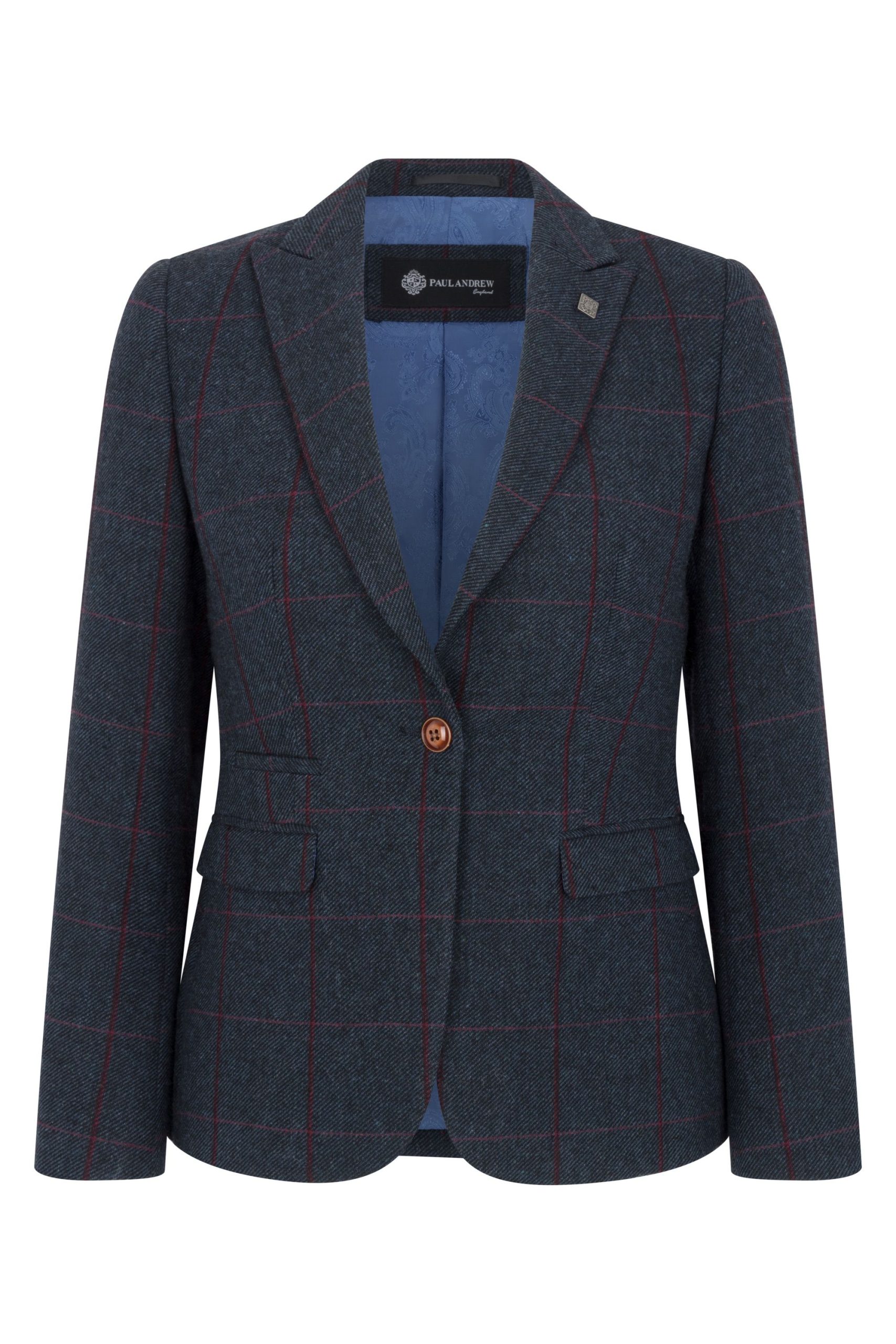 Women's Tweed Tailored Fit Formal Blazer