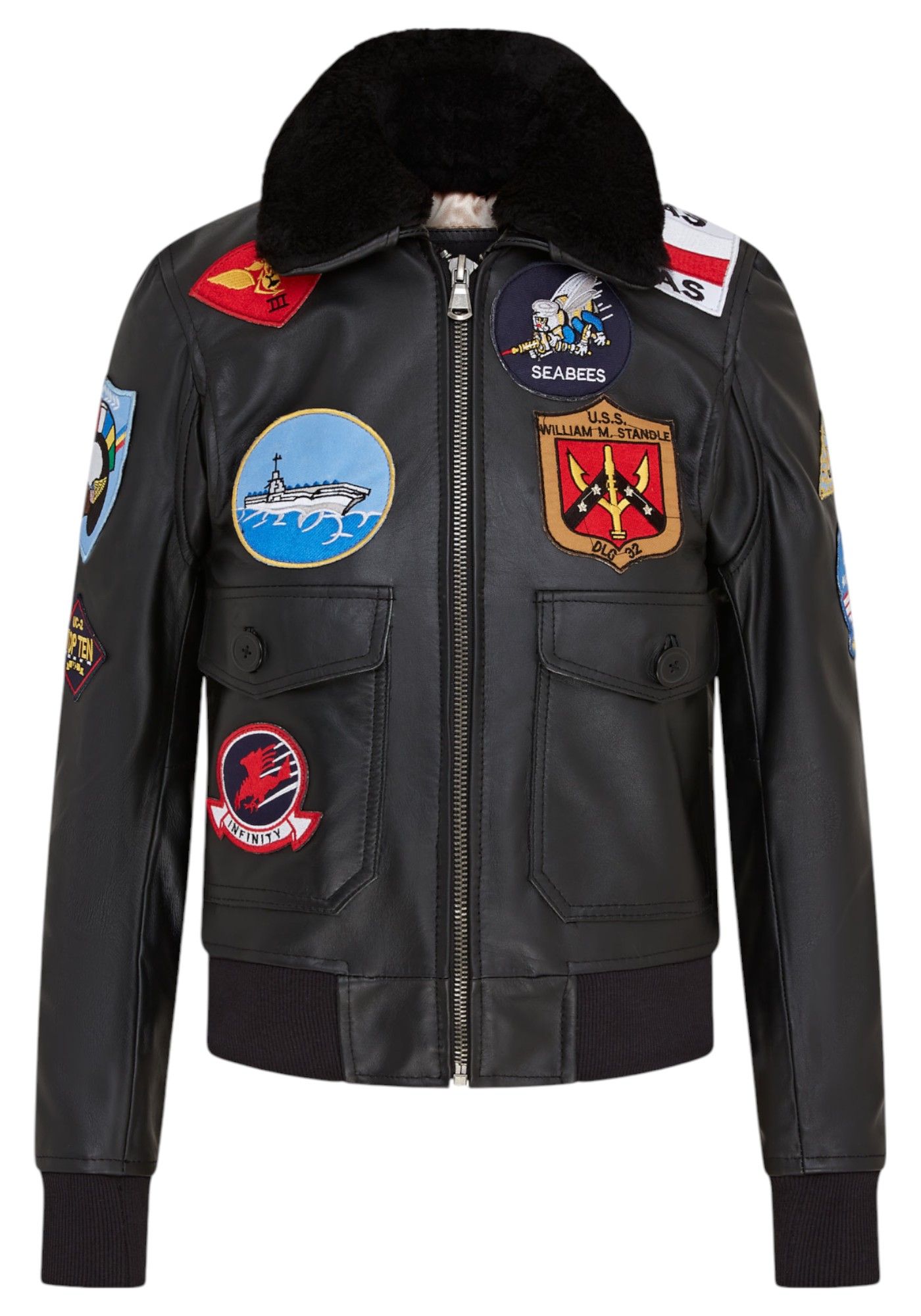 A2 Top Gun Leather Bomber Jacket-Sunbury