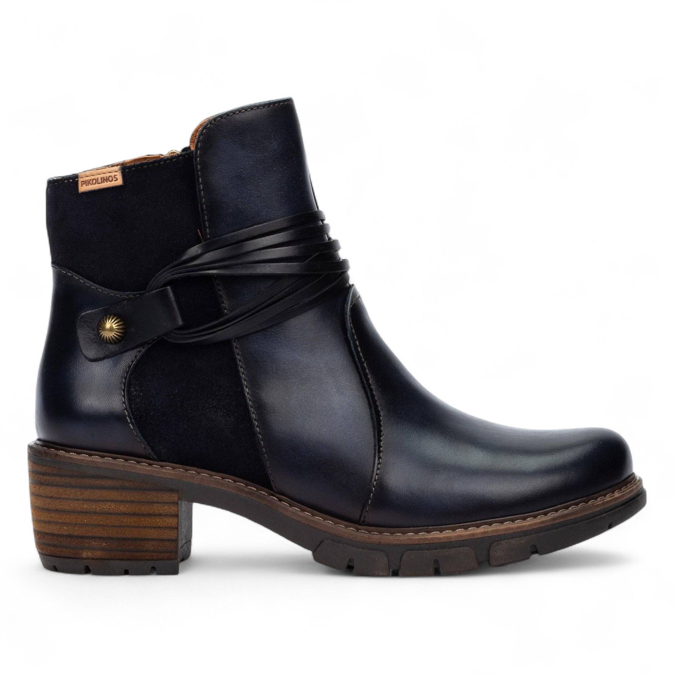 Pikolinos Leather Zipped Heel Ankle Boots - San Sebastia