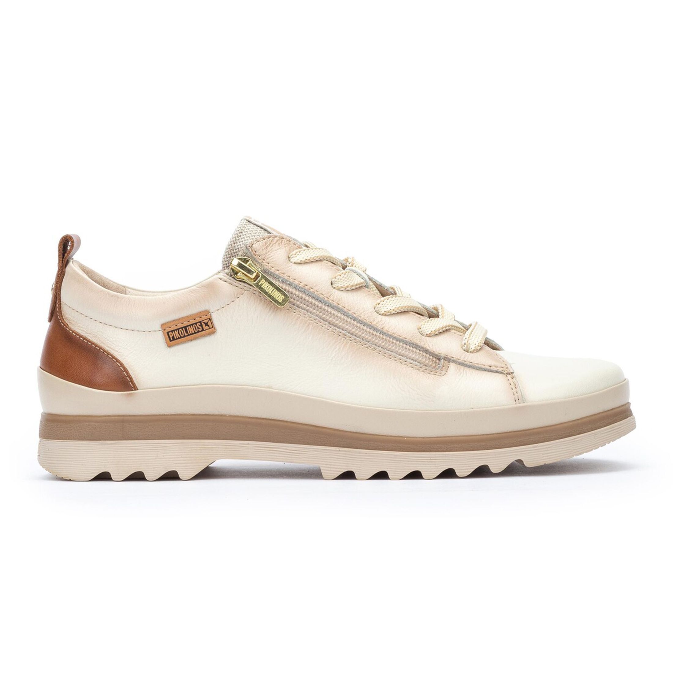 Pikolinos Nata Leather Laces & Zipper Trainers - Vigo