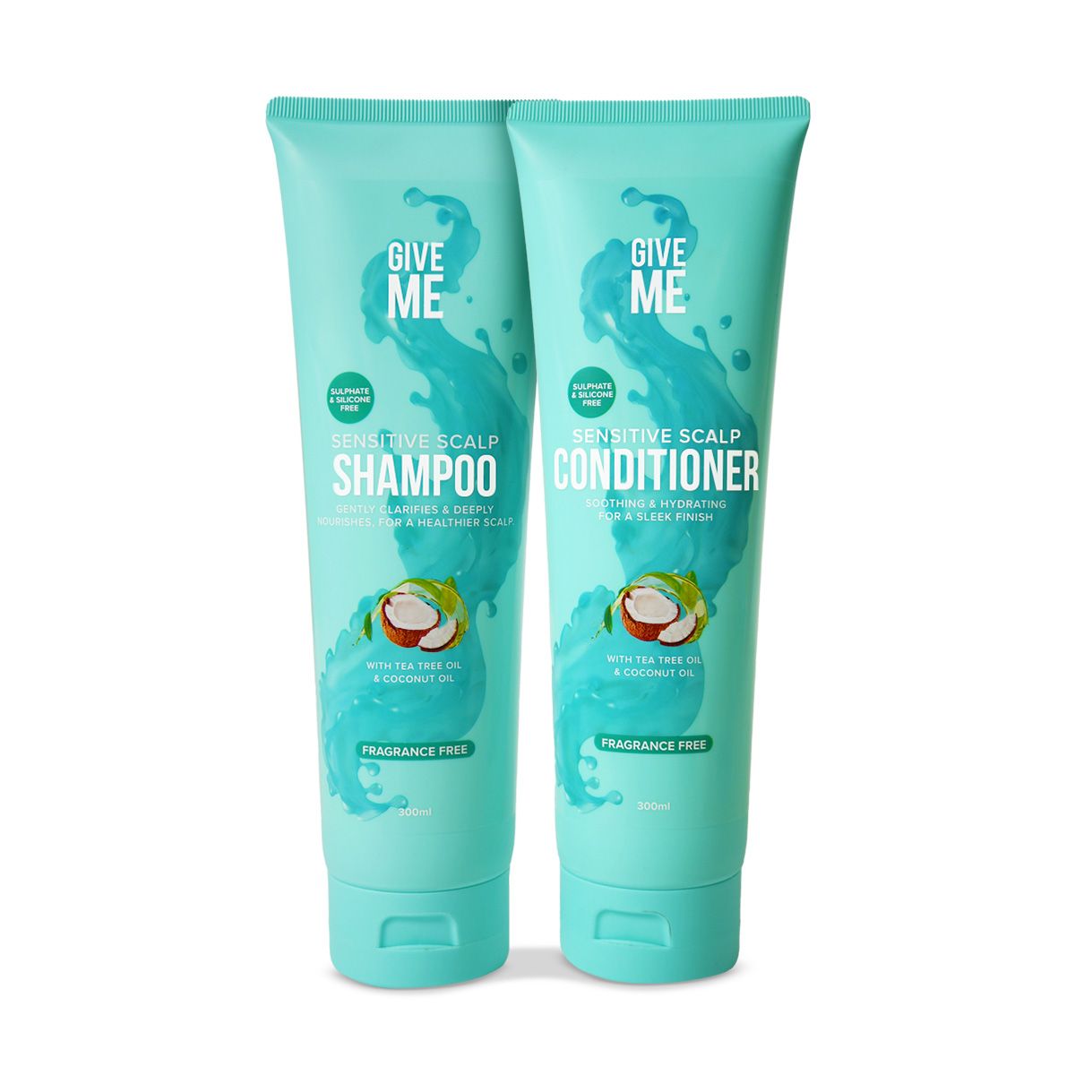 Sensitive Scalp Shampoo & Conditioner Duo - Tea Tree & Coconut Oil - 300ml