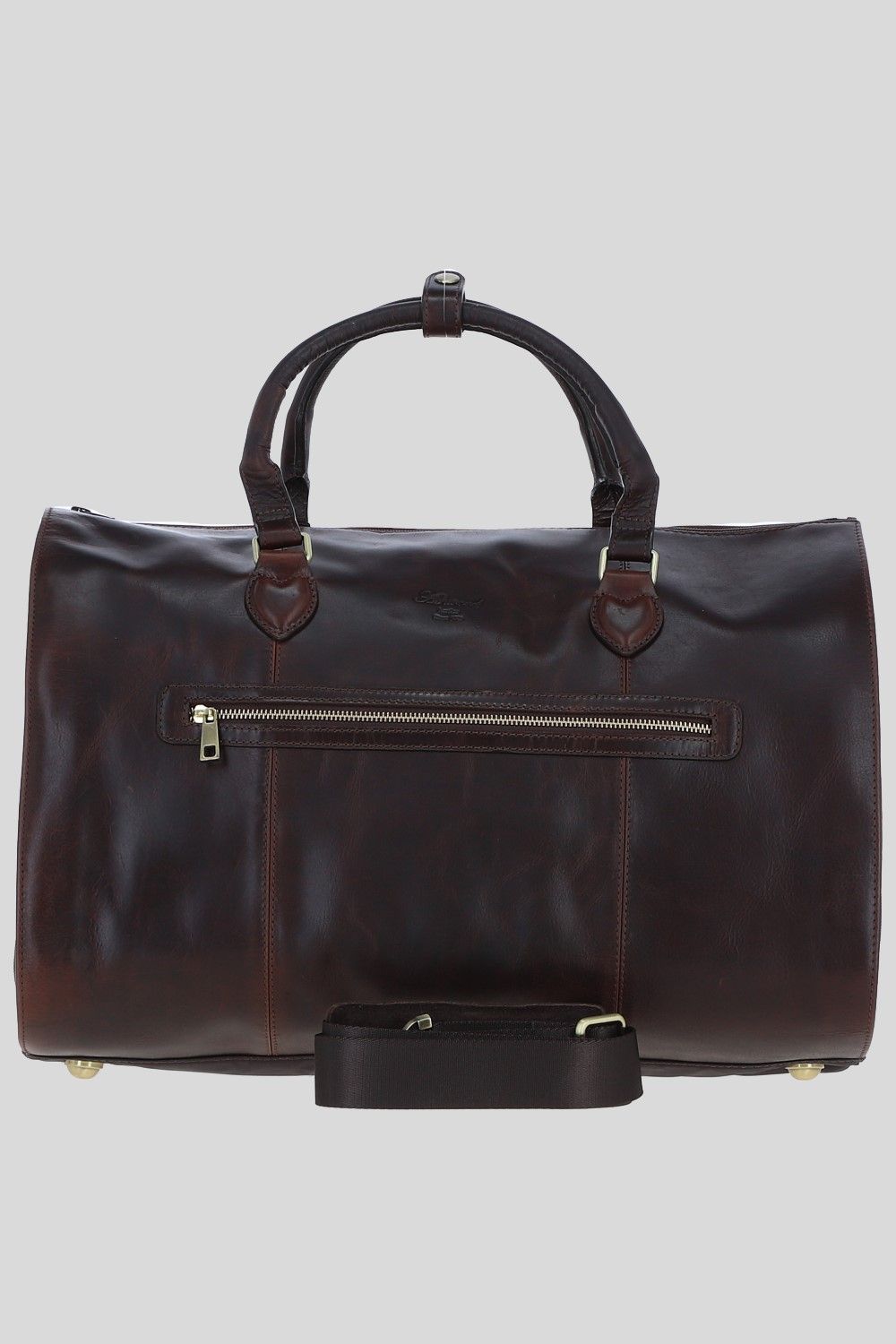 Premium Leather Holdall with Detachable Shoulder Strap