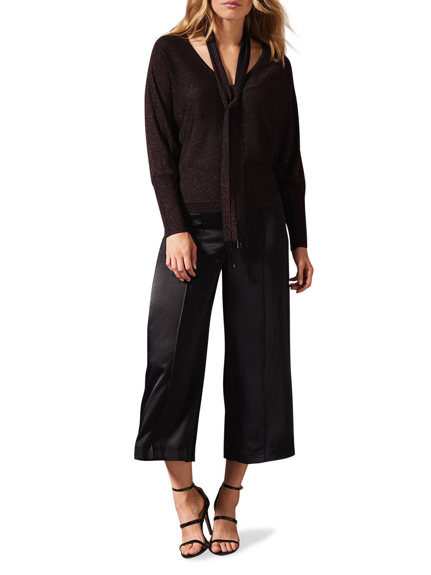 Sameera Scarf Tie Knit Top