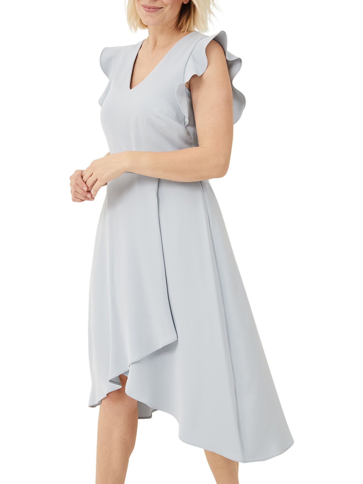 Aurelia Belted Eclipse Hem Dress Plain