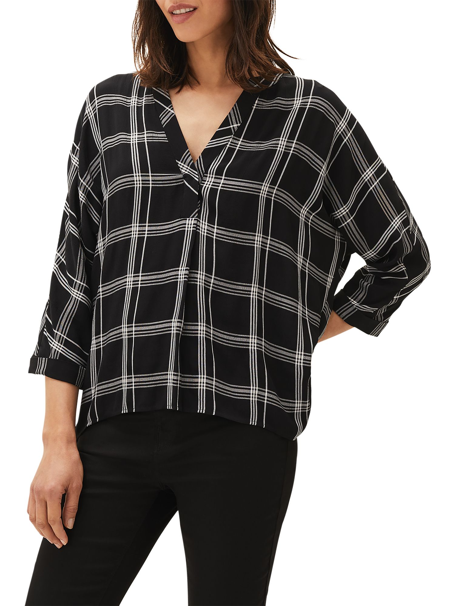 Arella Check Blouse Checked